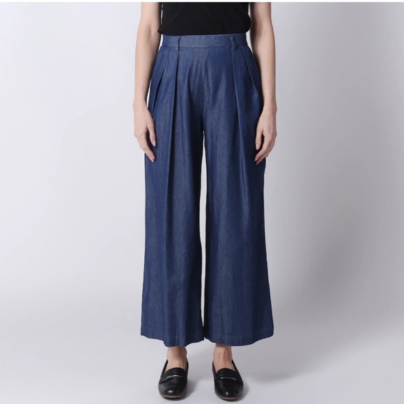 Tibi Women's Blue Wide-Leg Jeans - Picture 1 of 6